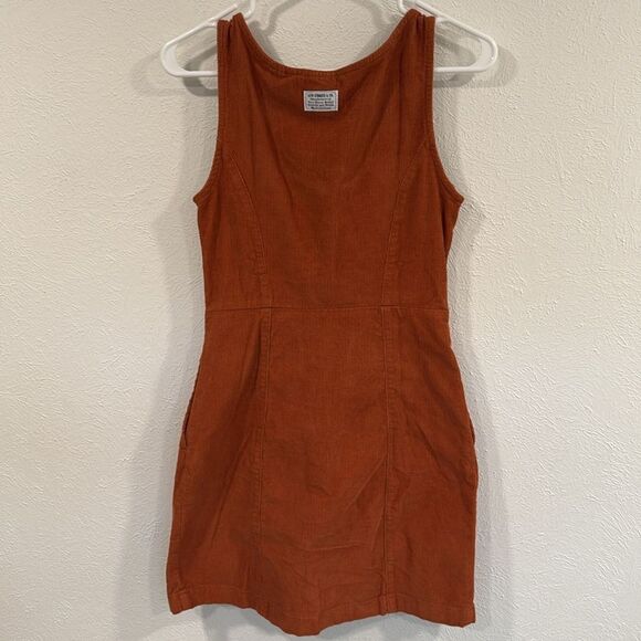 Levi's corduroy rust color mini button down dress, XS, NWT - Picture 5 of 7